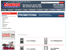 Tablet Screenshot of crawfordappliances.ca